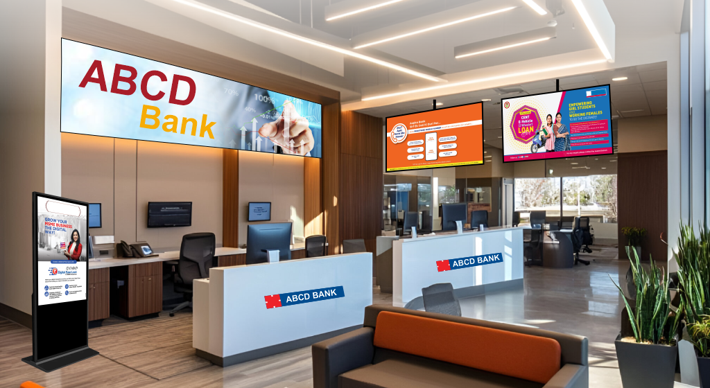 Digital signage for Banks